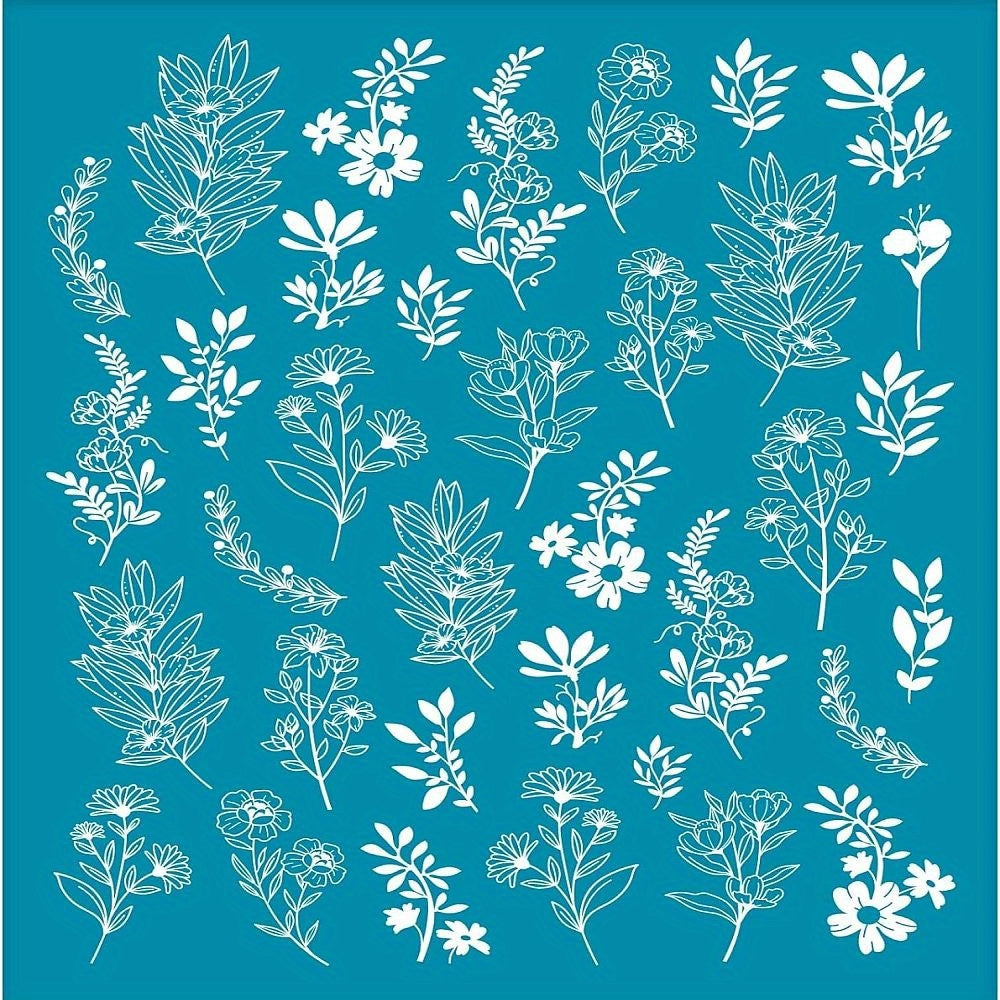 Flower Pattern Screen Printing Stencil for Fabric Painting