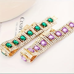 Square Artificial Diamond Gemstone Bracelet