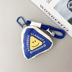 Orange Earphone Case with Strap Compact Protective Cover