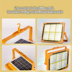 Portable Emergency Lights Alarm Lights Solar Home Charging High Brightness