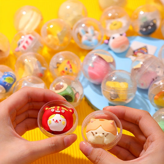 Round Transparent Starry Sky Ball Twist Egg Toy Pen Cover Small Gift for Kids