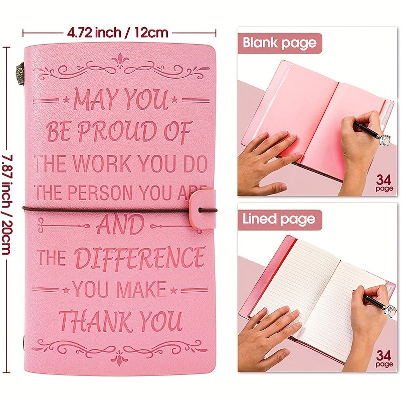 Unique Leather Journal Appreciation Gift for Women Men Employees