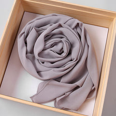 Solid Chiffon Hijab Scarf Women's Long Shawl Lightweight Hair Wrap