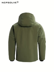 Men's 3 In 1 Zip Hooded Hiking Jacket Large Pocket