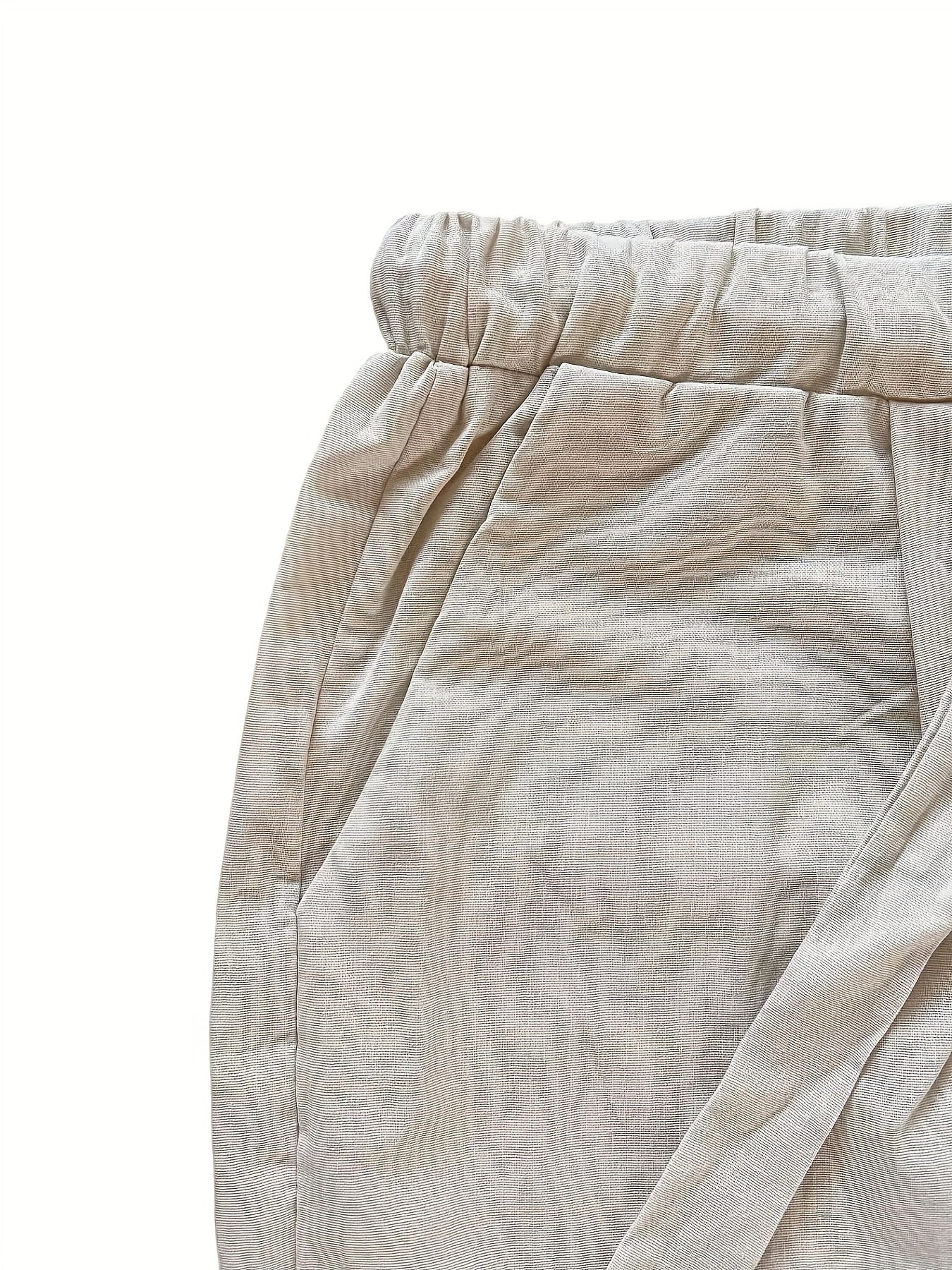  Women's Drawstring High Rise Wide Leg Trousers