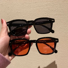 Vintage Square Sun Glasses Classic Candy Lens Transparent Sunshade Eyeglasses