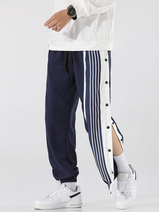 Striped Men's Casual Trousers for Autumn/Winter