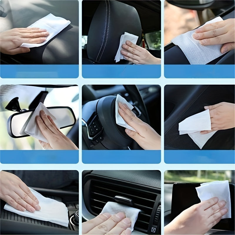 15pc Car Glass Wipes Film Cleaner Interior Cleaning Wipes