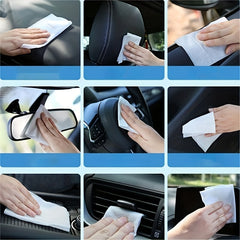 15pc Car Glass Wipes Film Cleaner Interior Cleaning Wipes