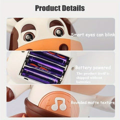 Kids' LED Cow Toy with Music & Lights Interactive Educational Animal Plaything