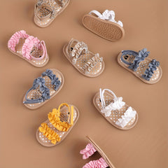 Baby Girls Breathable Open Toe Sandals Lightweight Anti Slip Comfortable