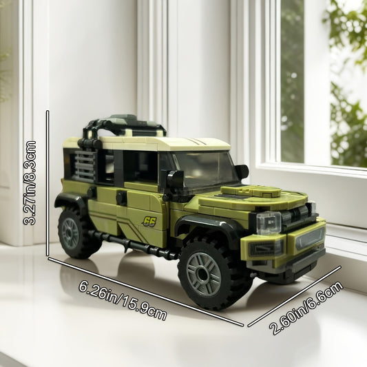 TYCOLE Light Green Building Block SUV Off-road Car Toy Model Kit