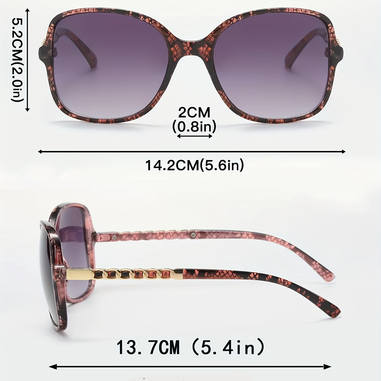 Men's Square Frame Sunglasses UV Protection