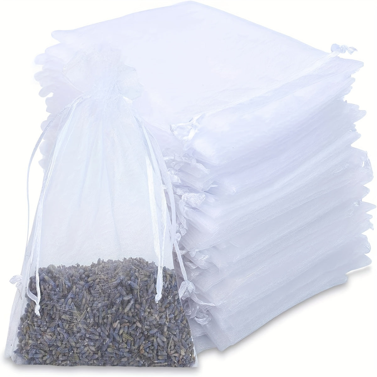 10pcs Organza Bags 4x6 Inches Clear Drawstring Gift Bags