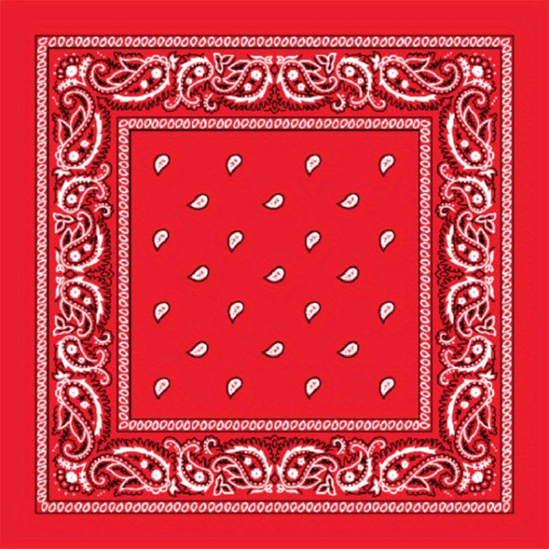 Boho Paisley Printed Scarf Vintage Square Turban Headwear Hair Accessories