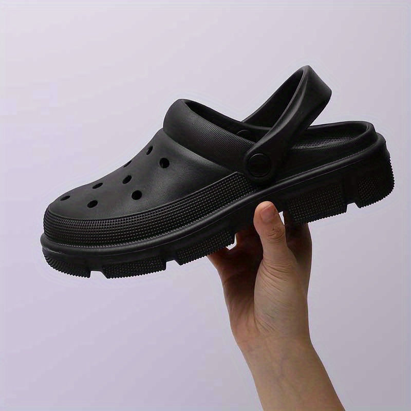 Women's Hollow Out Clogs Slip On Round Toe Non slip Outdoor Slides Shoes