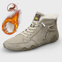 Men's Thermal Winter Shoes Lace-up Boots with Fuzzy Lining