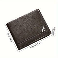 Men's Business Wallet with Money Clip Large Capacity PU Leather