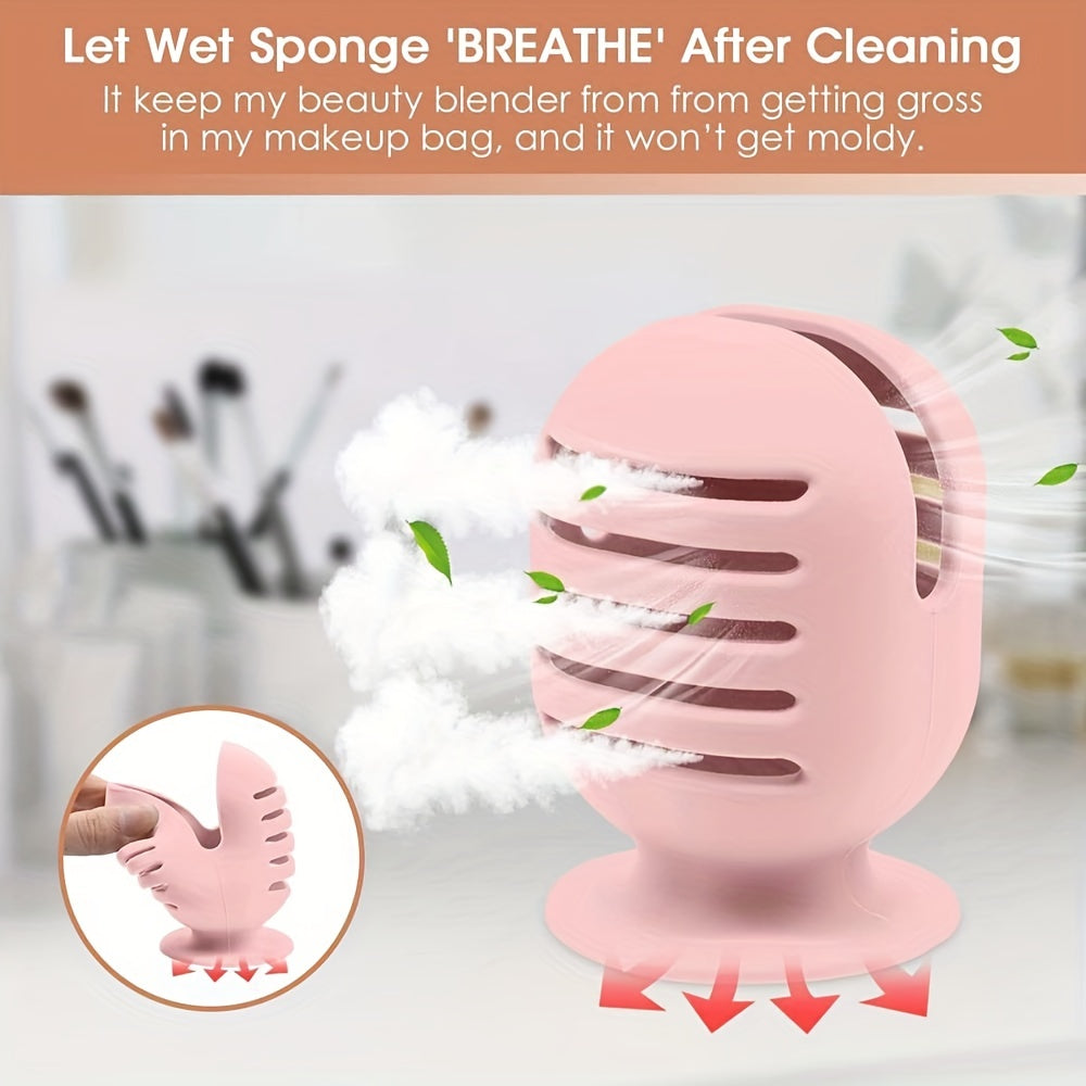 Silicone Makeup Sponge Holder Shatterproof Travel Case