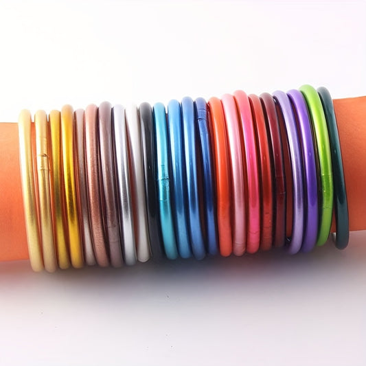 Bright Waterproof Jelly Bangles for Party Beach