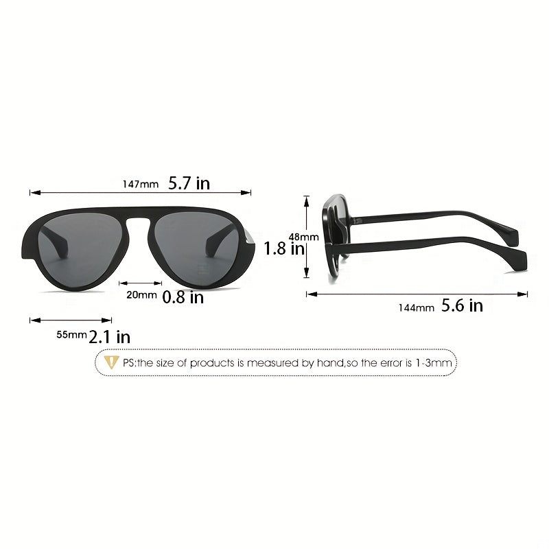 Y2K Aviator Sunglasses Casual Block Glasses UV400