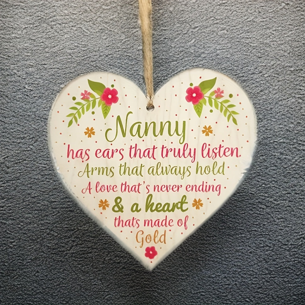 Heart Sign Christmas Ornament for Grandma - Birthday Gift for Nanny