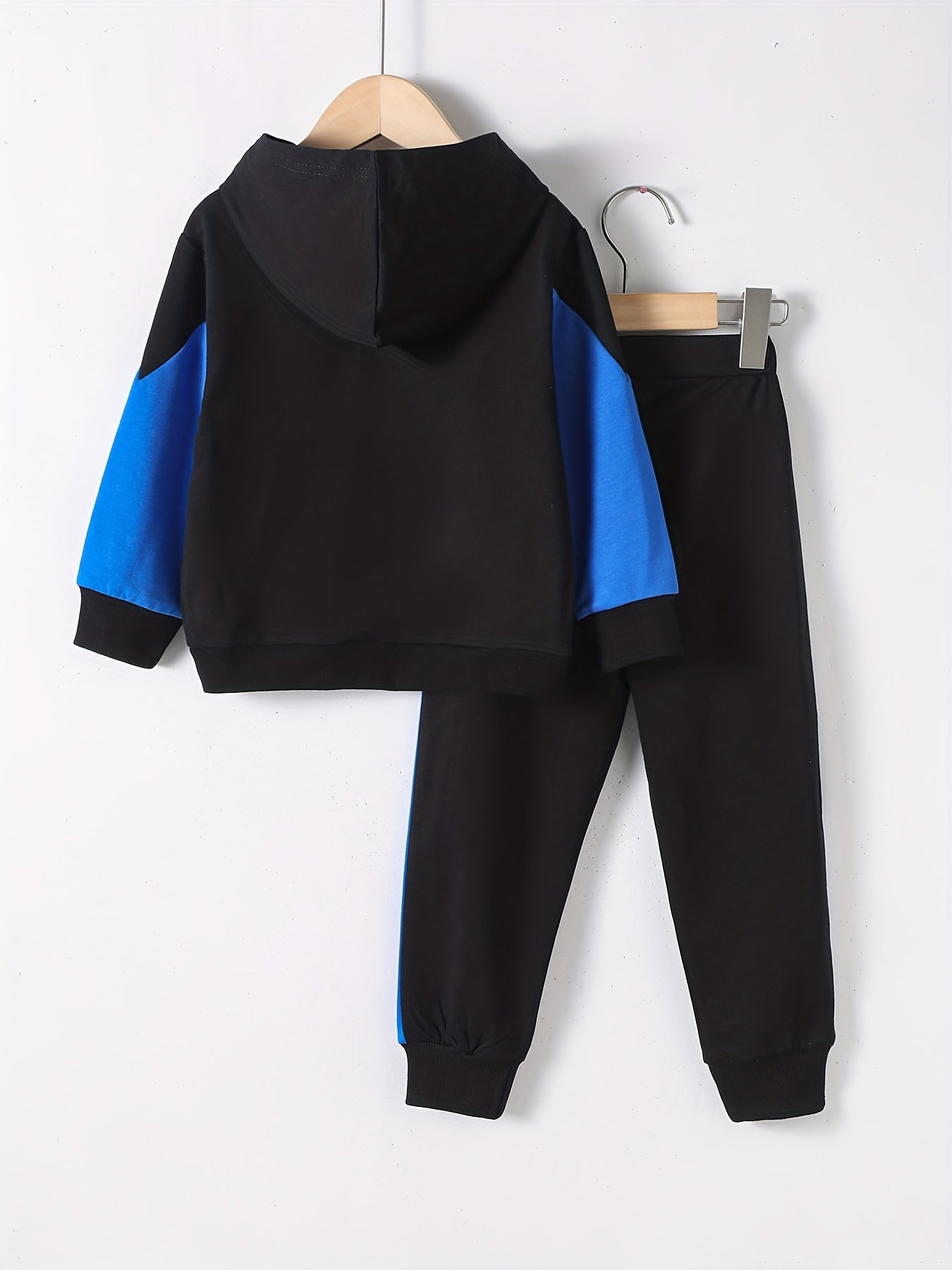 Boy's FUTURE Print Hoodie & Sweatpants Set For Spring Fall