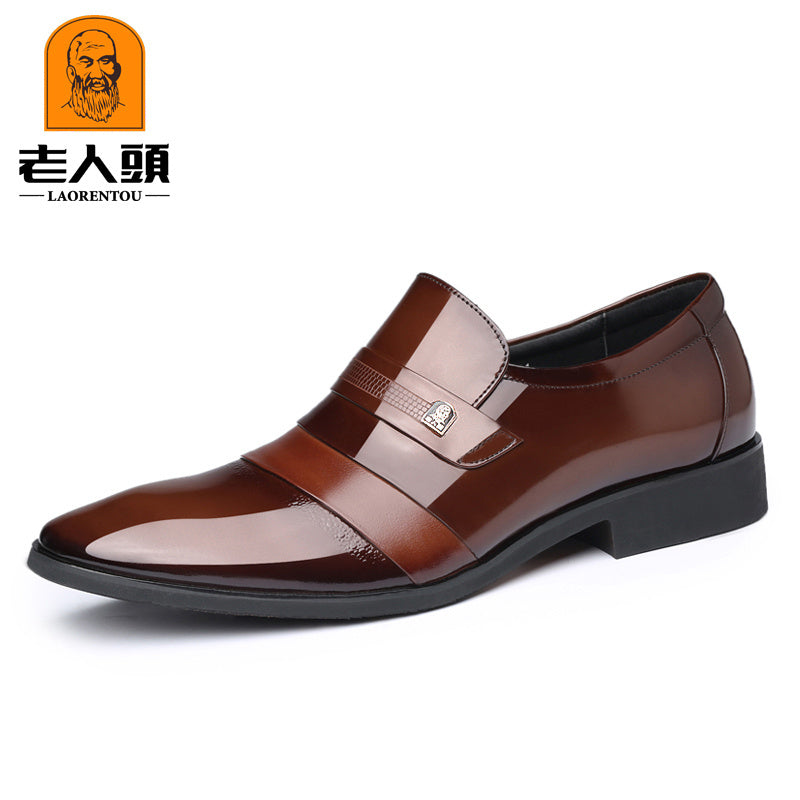LAORENTOU Men's Pointed Toe Oxford Shoes Leather Dress Shoes