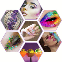 Golden & Green Powder Glitter for Sparkling Makeup