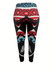 Geometric Print High Rise Skinny Leggings