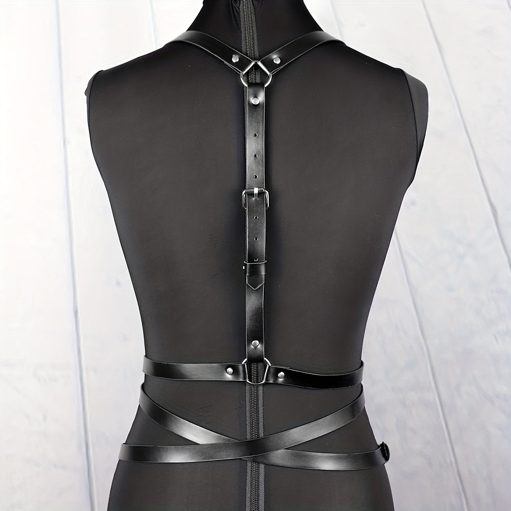  Chest Harness Belt PU Leather Gothic Body Belts