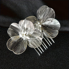 Vintage Floral Hair Comb Baroque Hair Side Comb for Wedding