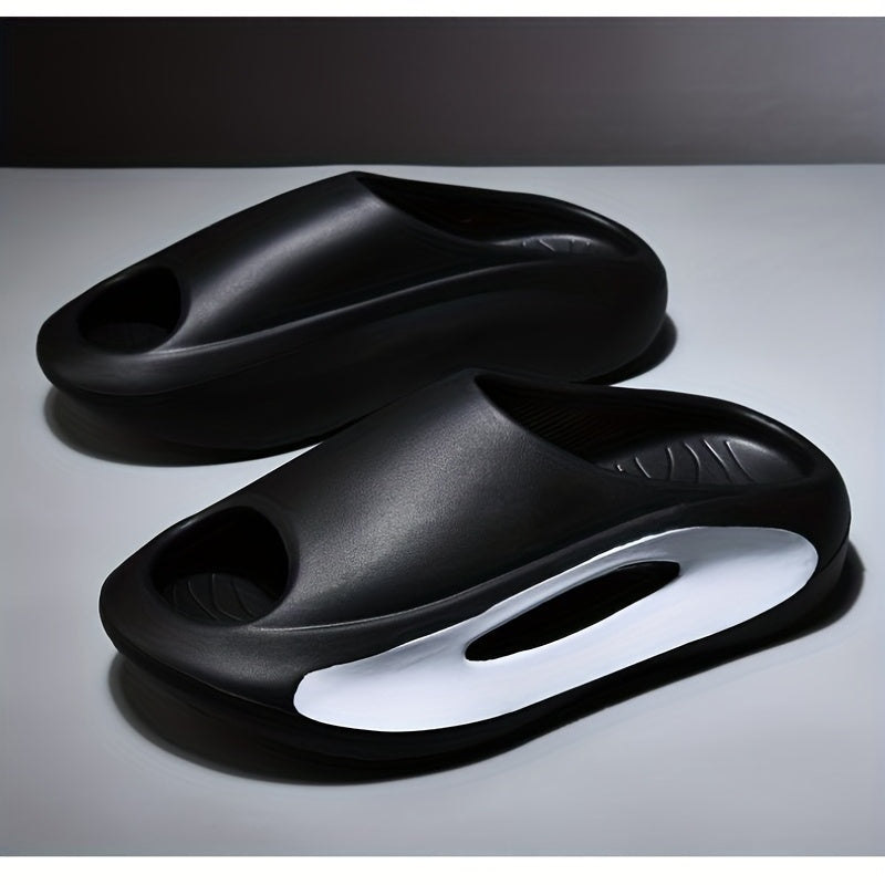 Men's Non Slip Platform Slides Comfortable Pillowy Slides for Summer