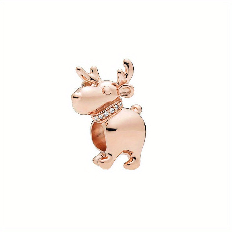 PAN Rose Golden Artificial Diamond Beaded Cartoon Sheep Rabbit Camera Flower DIY
