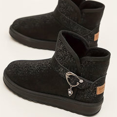 Women's Winter Snow Boots Medium Top Outdoor Shoes