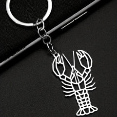 Creative Stainless Steel Lobster Keychain For Men
