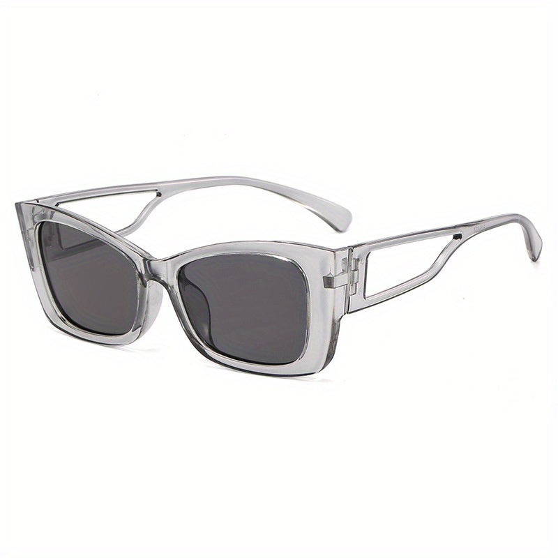 Cat Eye Sunglasses Square Frame Hollow Temple Wrap UV400