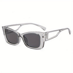 Cat Eye Sunglasses Square Frame Hollow Temple Wrap UV400