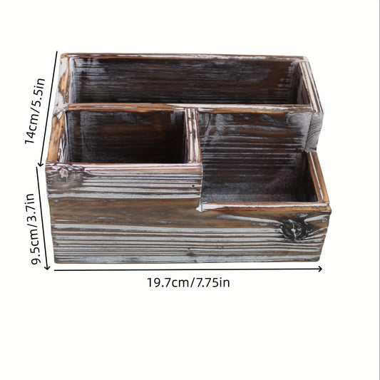 American Rustic Style Pen Holder Storage Box Desktop Placement Sorting