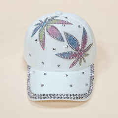 Colorful Leaf Baseball Cap Adjustable Sports Hat Women Breathable Dad Hats