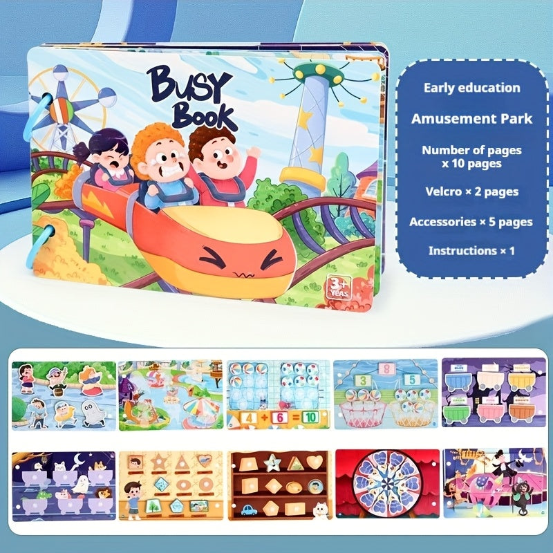 Dinosaur Busy Book for Kids 3-6 Years - Interactive Quiet Educational Toys