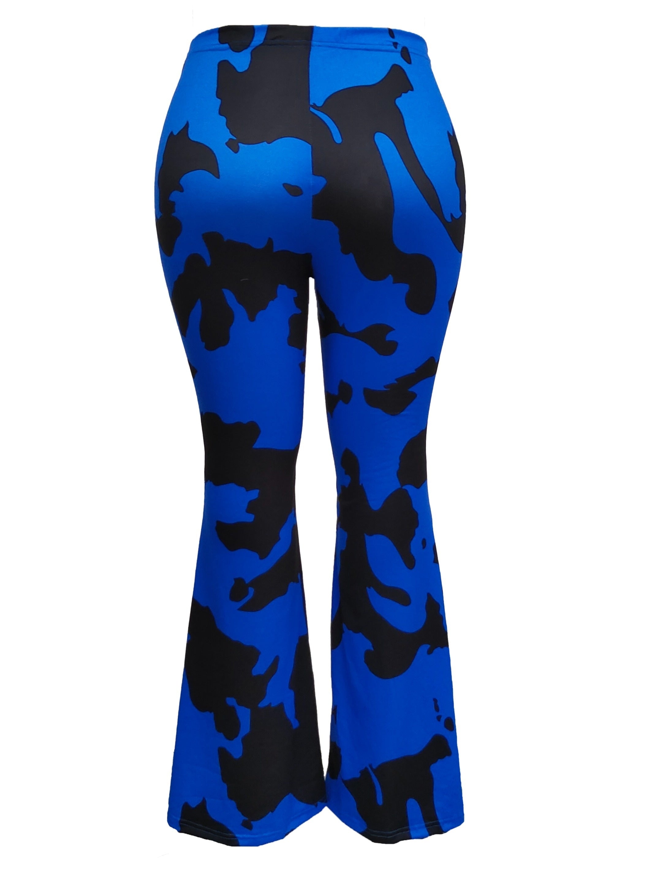  Random Print Flared Leg Pants