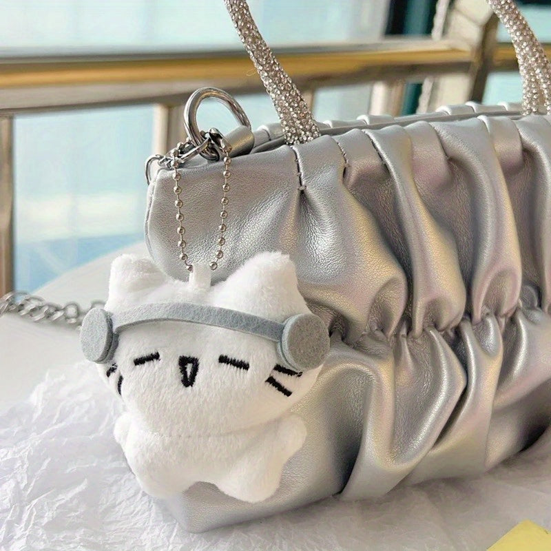 4pcs Headphones Crying Cat Plush Toy Pendant Soft Filled Bag Decoration