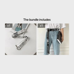Canvas Denim Double Buckle Belt Women Long Trouser Belt