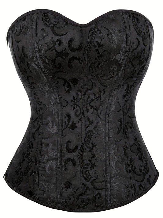 Strapless Corset Bustier Tummy Control Lace Up Body Shaper
