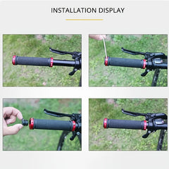 2pcs Mountain Bike Handlebar Cover Aluminum Alloy Bilateral Anti off Handlebar