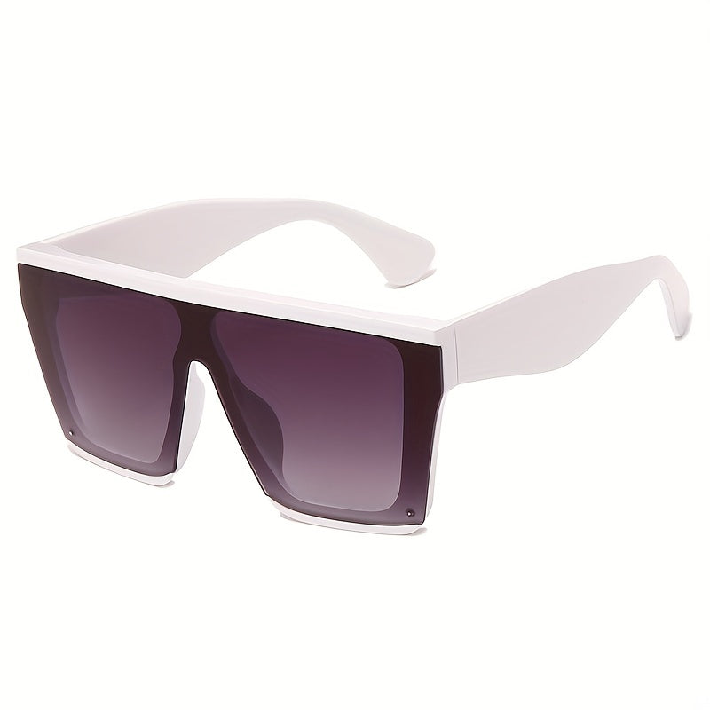 Large Square Sunglasses Flat Top Anti Glare UV400 Summer Beach Travel