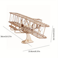 125Pcs 3D Wooden Airplane Model Puzzle Educational Gift for Children