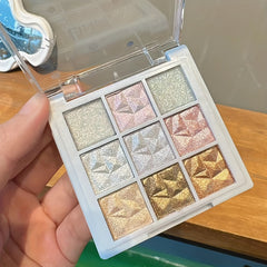 9-Shade Eyeshadow Palette with Shimmer Matte and Pearl Finishes