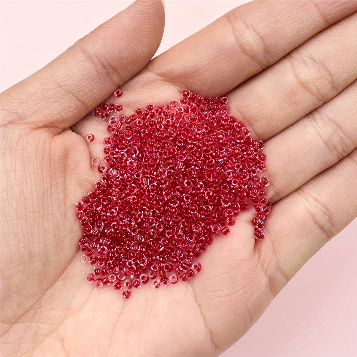1000Pcs Colorful Glass Heart Spacer Beads for Jewelry Making